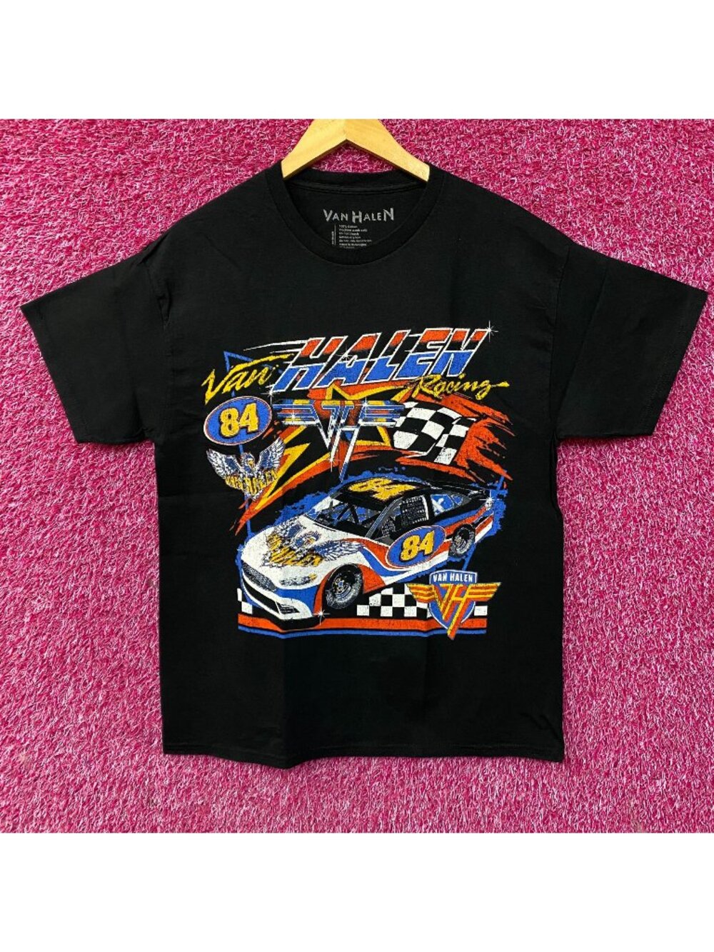 Van Halen Nascar Racing Car Graphic Design T-Shirt Medium